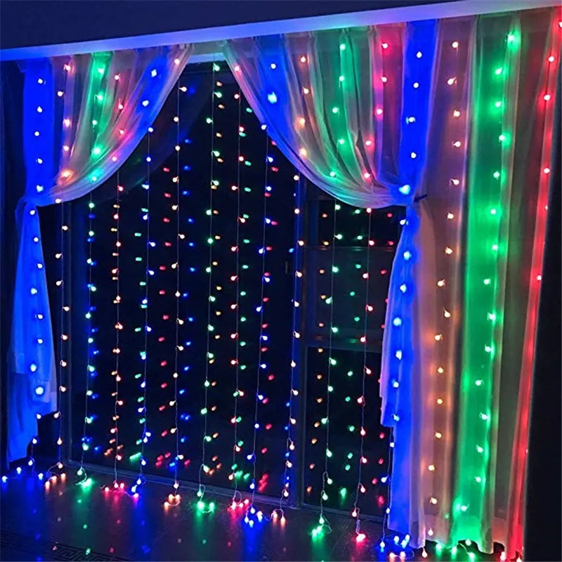 Karácsonyi LED Fényfüggöny 3x3m 300 LED - Kültéri Beltéri Dekoráció