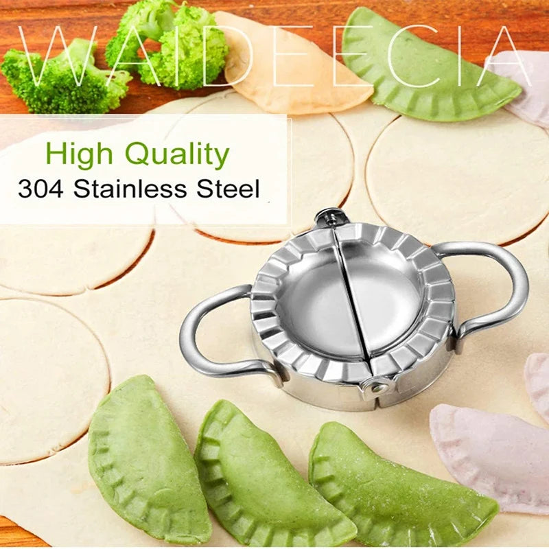 Stainless Steel Dumplings Tool Dumpling M🥟 Rozsdamentes Acélból Készült Derelye- és Gombóckészítő – Kézi Töltött Tészta Formázó Eszközold Household Manual Press  Kitchen Pastry Baking Dumpling Maker Accessories