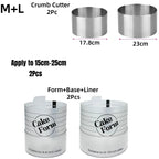 Állítható Kerek Sütemény Gyűrű Forma Visszahúzható Fondant Mousse Sütemény Gyűrű Akril Kör Torta Sütő Gyűrű Sütemény Eszközök Kerek Sütemény Forma Készlet