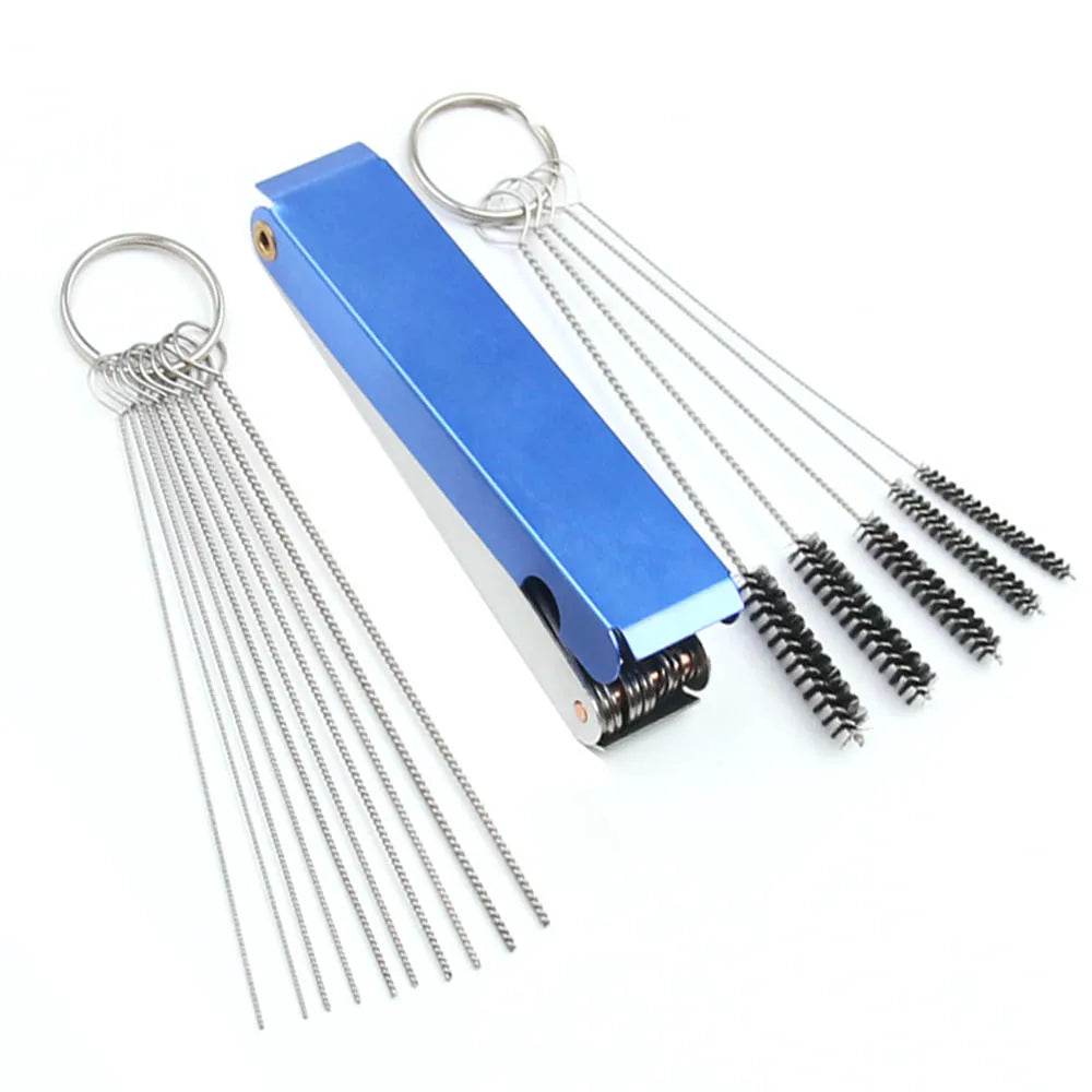 Carburetor Jets Remove Cleaning Tool Needles Brushes Set for Car Motorcycle ATV Carburetter Jet Injector Nozzle Wire Clean Tools
