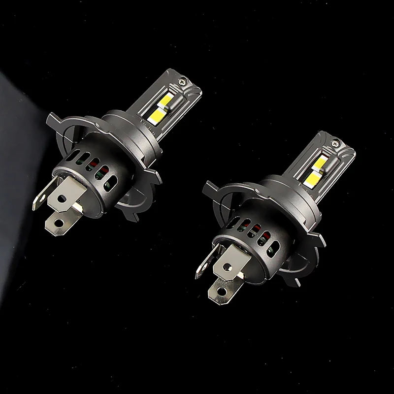 H4 LED Autós Fényszóró Izzók – 9003 / HB2, 30000LM, Canbus, Erős Fényű, 12V, 6000K – Táv és Tompított Fény egyben
