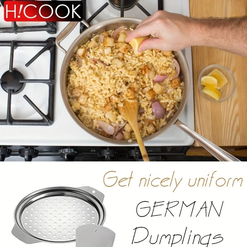 🍜 Rozsdamentes Spaetzle Szaggató – Német Tojásos Galuska Készítő Fedél Kaparóval