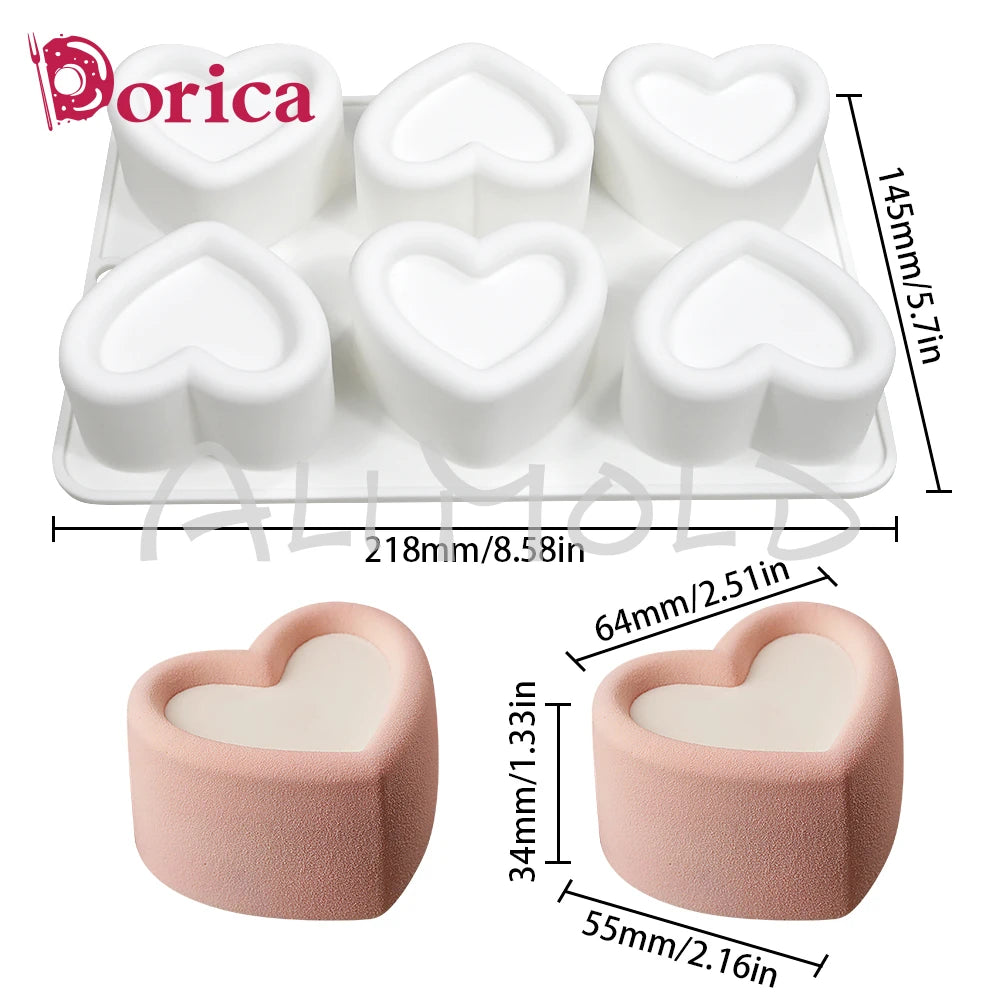 Dorica szilikon forma – kör, szív, csillag, négyzet