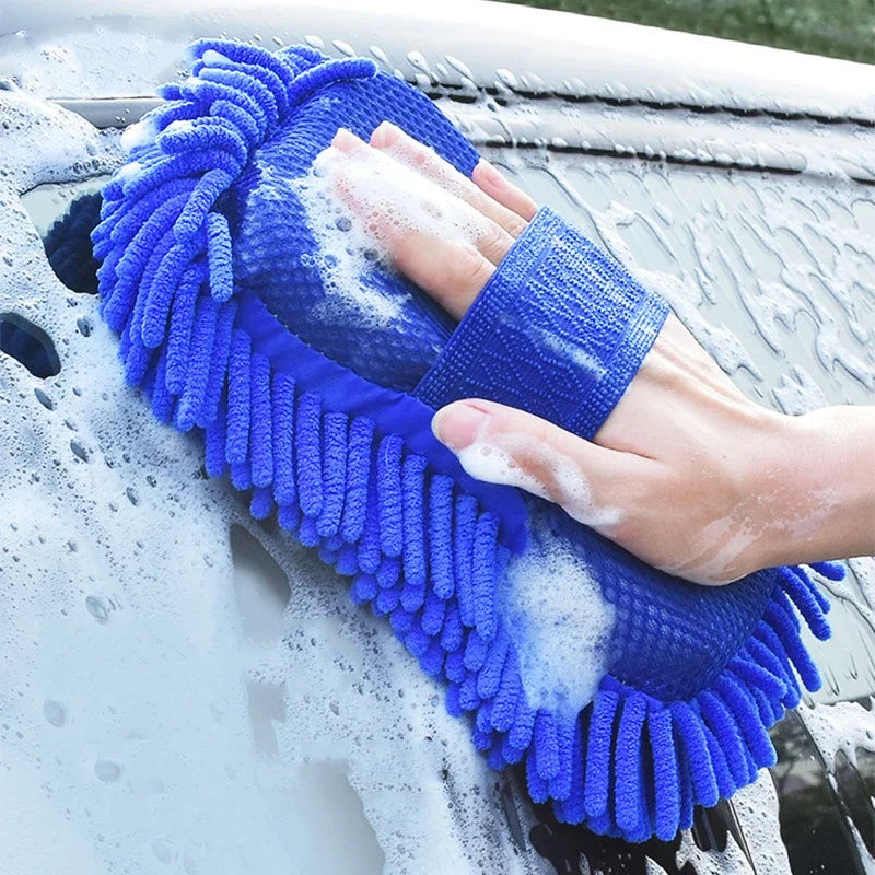 Car Cleaning Brush Cleaner Tools Microfiber Car Washer Sponge Cleaning Washing Towel Auto Gloves Car Washing Accessories