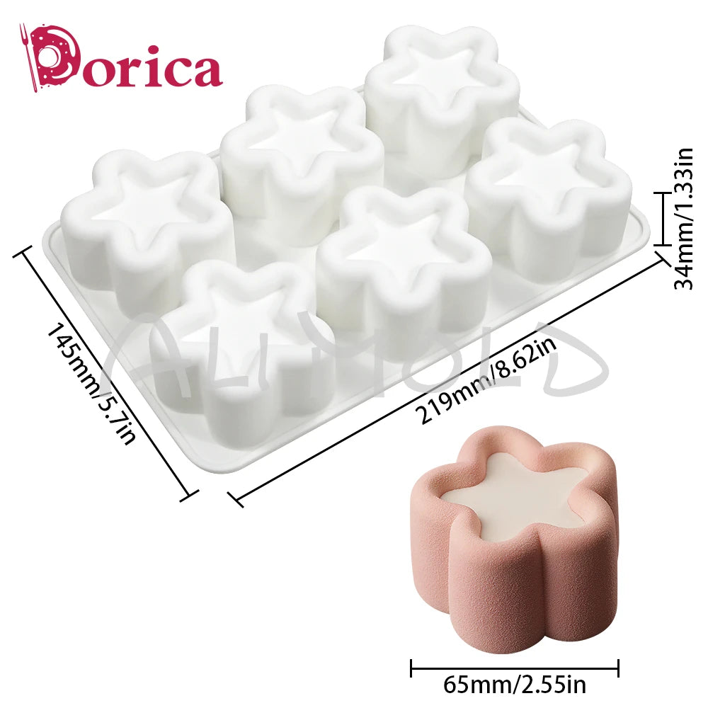 Dorica szilikon forma – kör, szív, csillag, négyzet