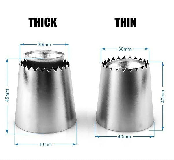 1/2Pcs Stainless Steel Romeo Flower Mouth Pastry Nozzles for Confectionery Pastry and Bakery Accessories Cake Tools Utensils