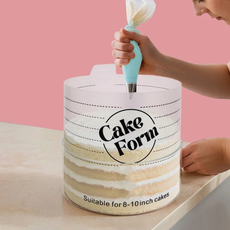 Állítható Kerek Sütemény Gyűrű Forma Visszahúzható Fondant Mousse Sütemény Gyűrű Akril Kör Torta Sütő Gyűrű Sütemény Eszközök Kerek Sütemény Forma Készlet