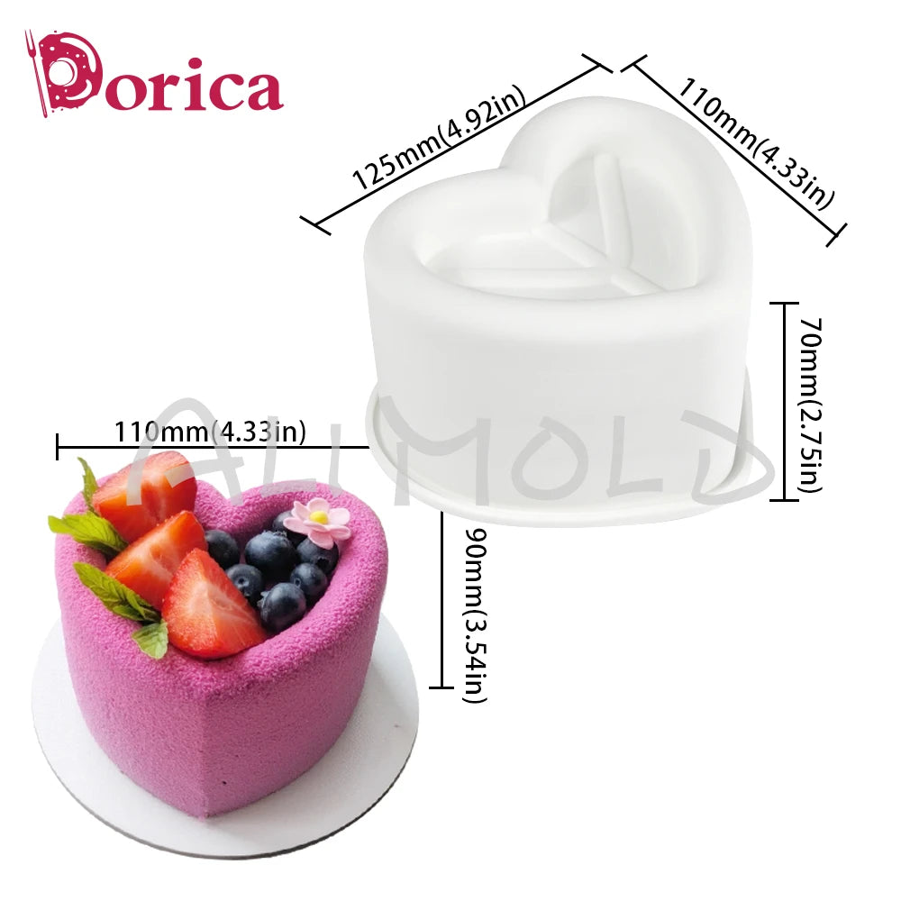 Dorica szilikon forma – kör, szív, csillag, négyzet