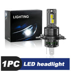 H4 LED Autós Fényszóró Izzók – 9003 / HB2, 30000LM, Canbus, Erős Fényű, 12V, 6000K – Táv és Tompított Fény egyben