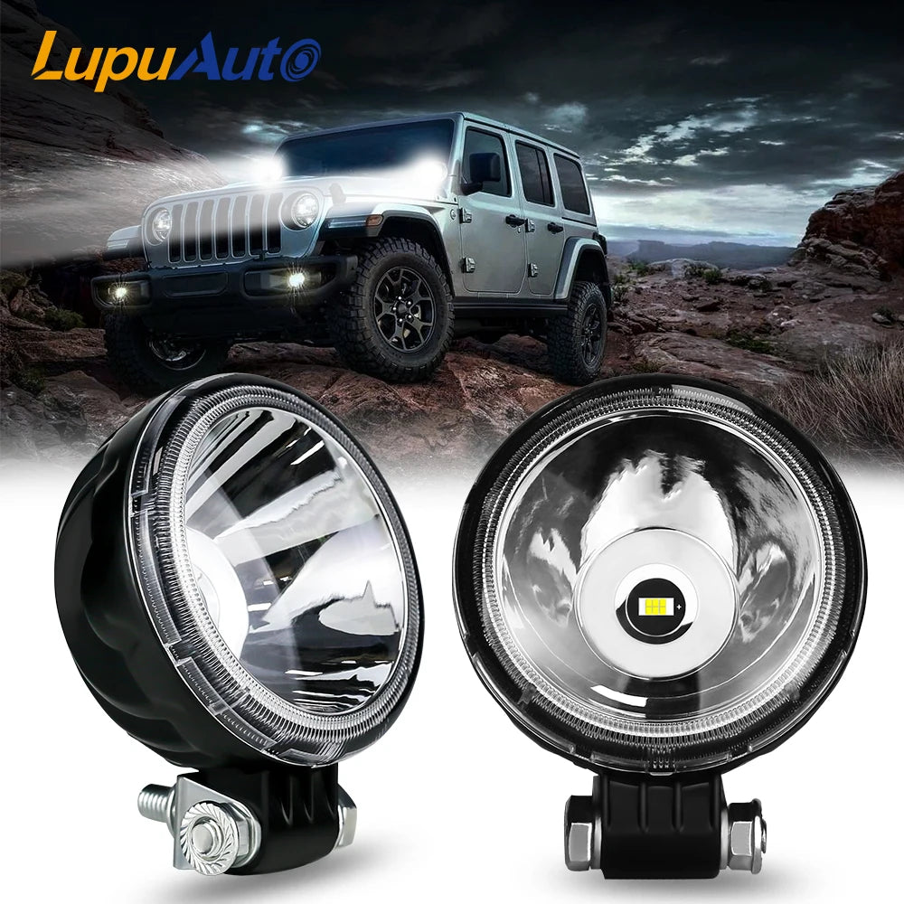 LED munkalámpa – kerek spotlámpa 12V/24V, terepjáró és motor”