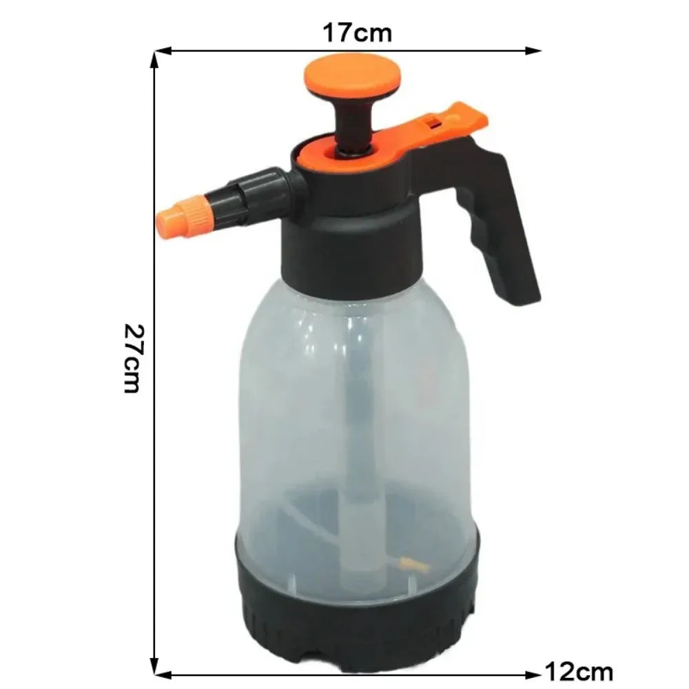 „1,2L kézi pumpás nyomáspermetező – autómosó spray palack, öntözőkanna és tisztító eszköz kertbe, autóhoz és otthoni használatra”