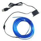 LED Autós Belső Világítás - Rugalmas EL Neon Szalag USB Csatlakozással
