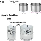 Állítható Kerek Sütemény Gyűrű Forma Visszahúzható Fondant Mousse Sütemény Gyűrű Akril Kör Torta Sütő Gyűrű Sütemény Eszközök Kerek Sütemény Forma Készlet