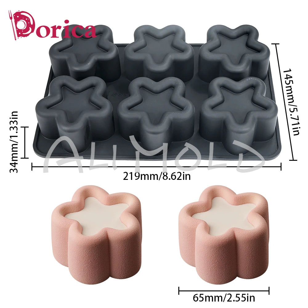 Dorica szilikon forma – kör, szív, csillag, négyzet