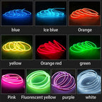 LED Autós Belső Világítás - Rugalmas EL Neon Szalag USB Csatlakozással