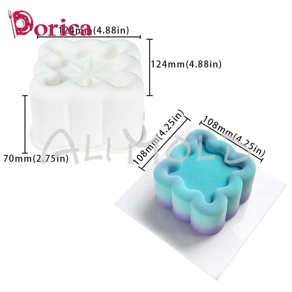 Dorica szilikon forma – kör, szív, csillag, négyzet
