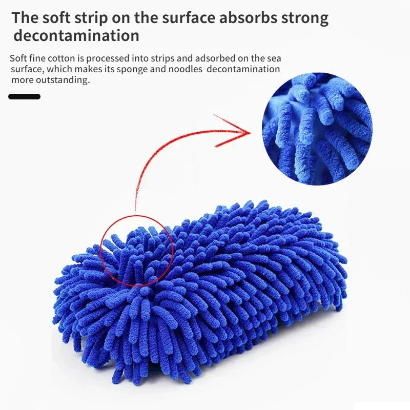 Car Cleaning Brush Cleaner Tools Microfiber Car Washer Sponge Cleaning Washing Towel Auto Gloves Car Washing Accessories