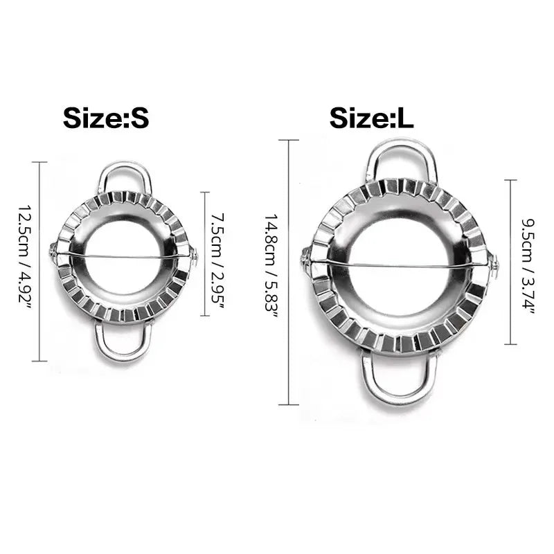 Stainless Steel Dumplings Tool Dumpling M🥟 Rozsdamentes Acélból Készült Derelye- és Gombóckészítő – Kézi Töltött Tészta Formázó Eszközold Household Manual Press  Kitchen Pastry Baking Dumpling Maker Accessories