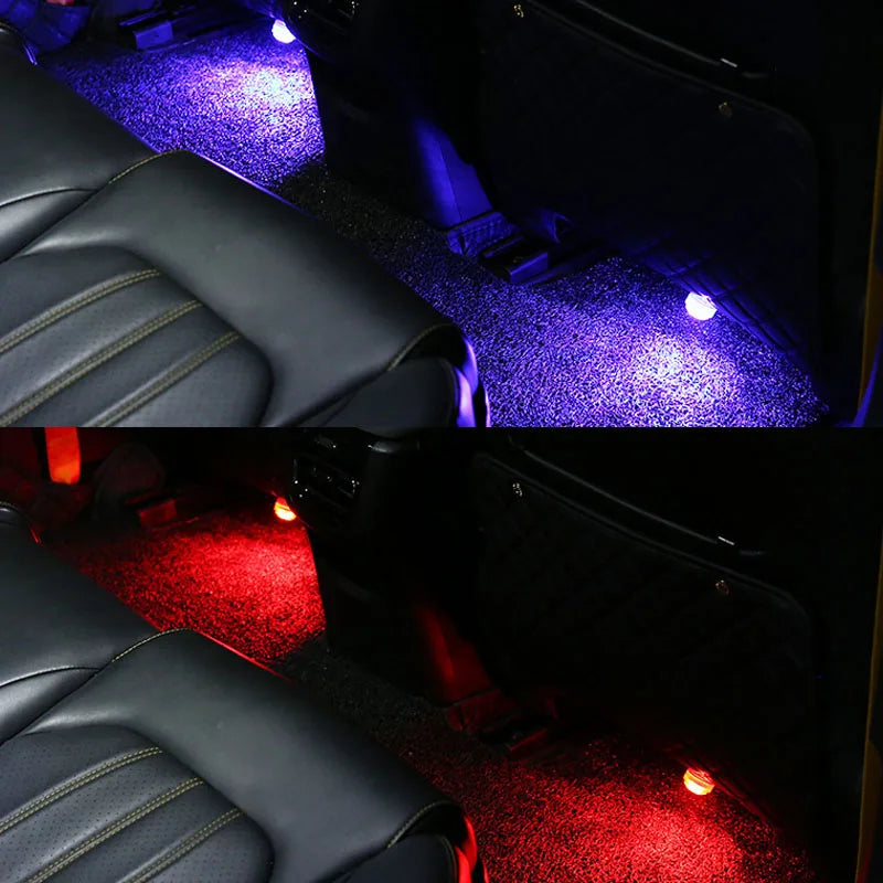 Vezeték nélküli LED autós hangulatvilágítás - RGB színváltós dekorfény távirányítóval