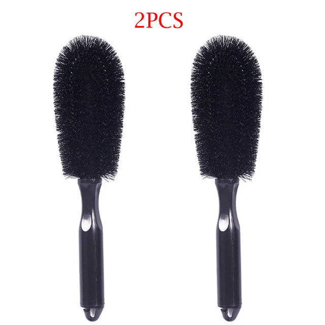 Car Wheel Brush Tire Cleaning Brushes Tools Car Rim Scrubber Cleaner Duster Handle Motorcycle Truck Wheels Car Detailing Brush
