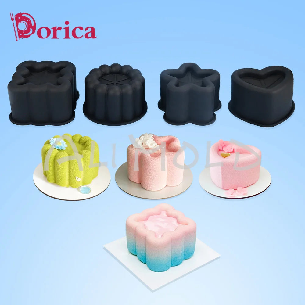 Dorica szilikon forma – kör, szív, csillag, négyzet
