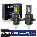 H4 LED Autós Fényszóró Izzók – 9003 / HB2, 30000LM, Canbus, Erős Fényű, 12V, 6000K – Táv és Tompított Fény egyben